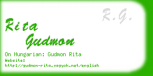 rita gudmon business card